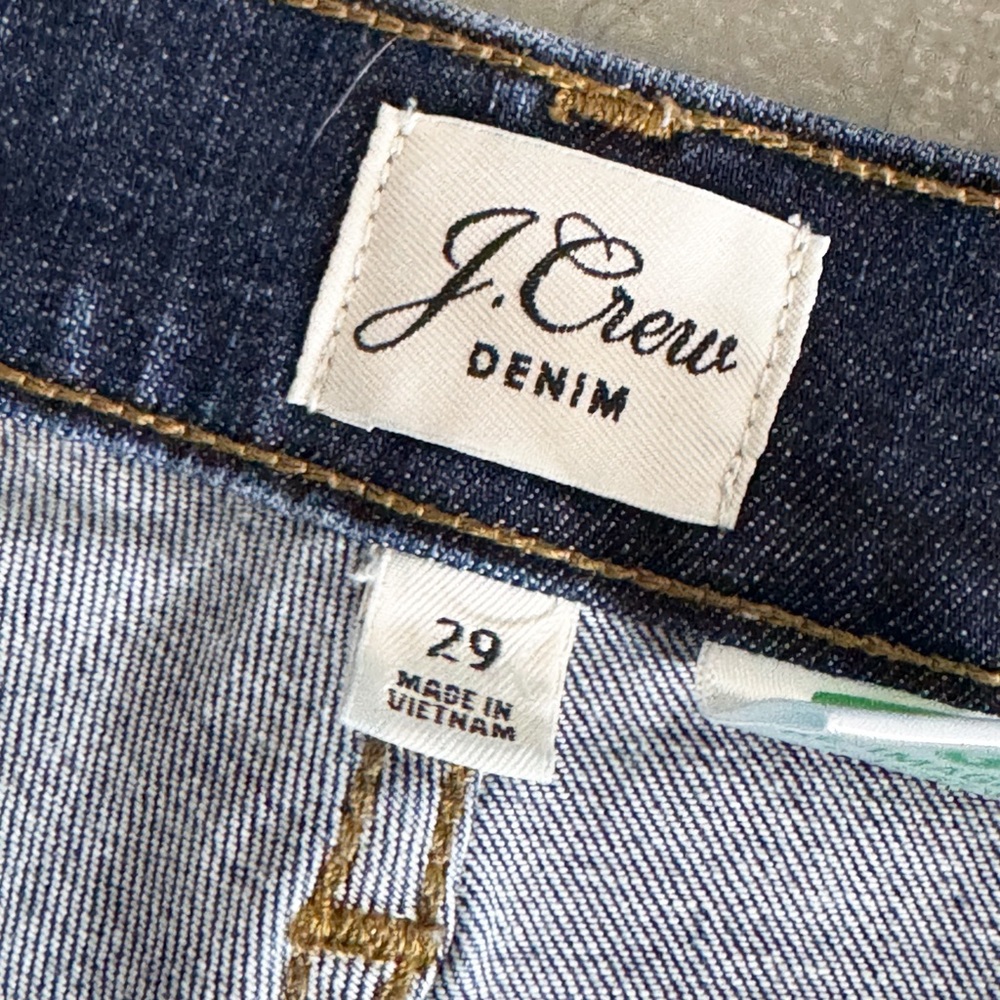 J.Crew Billie Demi Boot Crop Jeans Wms Size 29 High Rise Button Fly Medium Wash - Picture 7 of 10